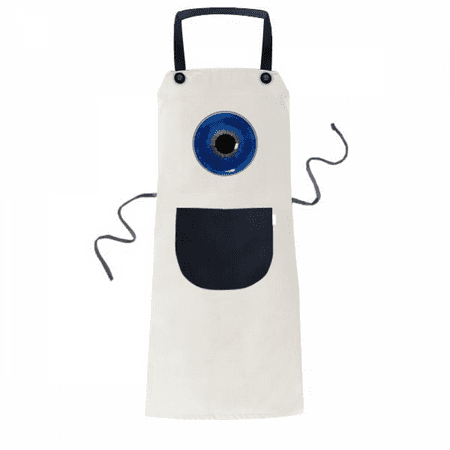 

Secret Profound Pupil Eyes Apron Adjustable Bib Cotton Linen BBQ Kitchen Pocket Pinafore