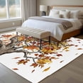 thumbnail image 4 of 8x10 Area Rugs for Living Room, Brown Tree Fall Non Slip Area Rugs for Kitchen Bedroom Entryway, Leaves Branches Watercolor Botanical Elegant Washable Carpet Runner Rug Floor Mats for Bedroom, 4 of 8