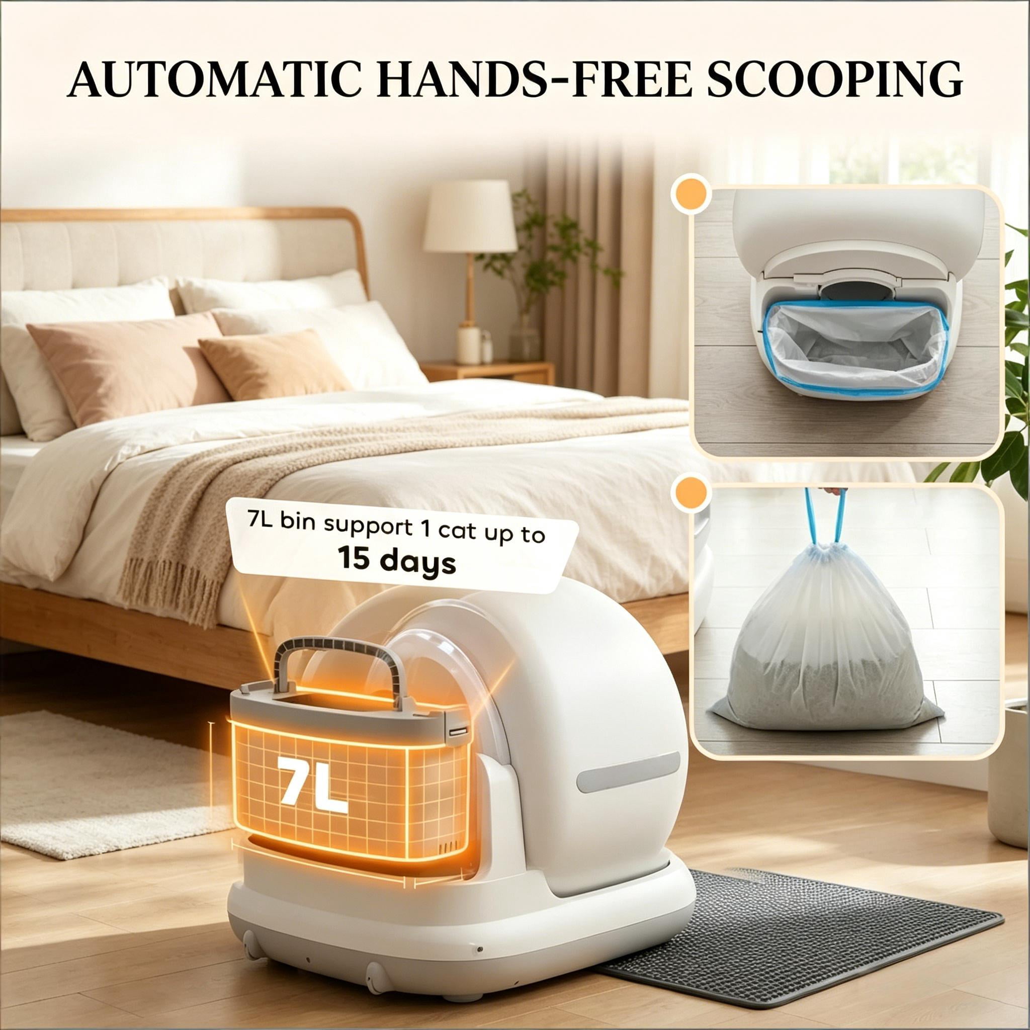 Handy Auto Litter Box,Self Cleaning Litter Box,Automatic Litter Box,