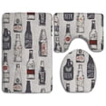 thumbnail image 1 of JSDART Various Wines 3 Piece Bathroom Rugs Set Bath Rug Contour Mat and Toilet Lid Cover, 1 of 2