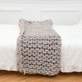 thumbnail image 2 of Mistaha Handmade Knitted Blanket Thick Chenille Thread Bed Blanket Sofa Cover Photo Prop, 2 of 8