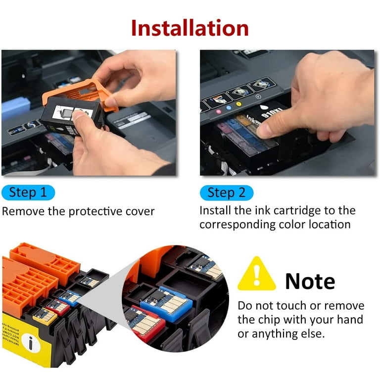  Compatible for HP 903XL 903 907XL 907 Ink Cartridges, Suitable  for OFFICEJET 6950 OFFICEJET PRO 6960 696 6963 6964 6965 6966 6968 6970  6971 6974 6975 6976 6978 6979 2 Cyan : Office Products