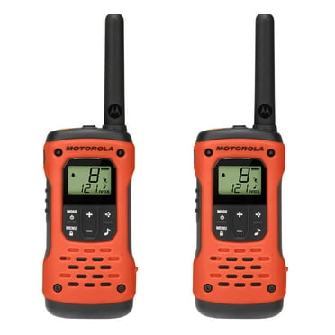 Motorola Solutions, Portable FRS, T605_H2O, Talkabout, Two-Way Radios, Rechargeable, 22 Channel, 35 Mile, Orange W/Black, 2 Pack