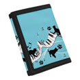 thumbnail image 2 of Psesaysky Cat Piano Music Trifold Boys Wallets, Lightweight Polyester Slim Money Organizer for Outdoor Sports Activities, 2 of 6