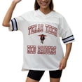 thumbnail image 3 of Women's Gameday Couture White Texas Tech Red Raiders Iconic Oversized Fashion Jersey, 3 of 5