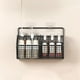 thumbnail image 1 of Organizador de estantería de especias montado en la pared - Estantería de cocina con cesta colgante para almacenamiento de jengibre y ajo, ABS negro, 14,17x5,90x3,14 pulgadas, 1 of 6