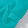 thumbnail image 3 of Domzest Plus Size Sweatshirts for Women Full-Zip Long Sleeve 3X-5X Hoodies Winter Light Fashion Fleece Drawstring Oversize Sweater Casual with Pocket Jacket Cyan 3XL-Large, 3 of 5