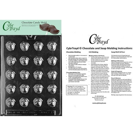 

Bite Size Strawberry Chocolate Candy Mold with Exclusive Cybrtrayd Copyrighted Molding Instructions