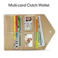 thumbnail image 3 of HAWEE Slim Womens Wallets with Credit Card Slots, Long Envelope Style Anti Theft with 2 ID Windows, Coin Pocket, Champagne, 3 of 7