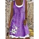 thumbnail image 1 of Women's A-Line Dress Fashion Floral Dot 3D Print Knee Length Dress Blue Sleeveless Spring Summer Casual Everyday Dress 2022XXXL Gao Jinjia LED, 1 of 2