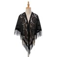 thumbnail image 2 of Fvsianol Women Party Shawl Summer Prom Scarf Women Party Shawl Flower Embroidery Hollow Out Tassel See through Solid Color Cardigan, 2 of 8