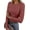 Brick Red, variant on Women Long Sleeve Shirts Rib Knit Slim Fit Tops Basic Tee 2025 Fall Outfits Casual T-Shirt Underscrubs Layer Clothes