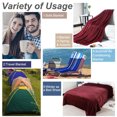 thumbnail image 4 of PiccoCasa Soft Plush Lightweight Fleece Blanket for Bed Couch Sofa Burgundy 65" x 90", 4 of 6