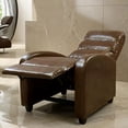thumbnail image 1 of ViscoLogic EuroLuxe Sièges de Théâtre Inclinables Manuels pour Salon, Fauteuil Inclinable Moderne, Marron, 1 of 3