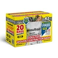 thumbnail image 4 of Haultail Woven Contractor Trash Bags 42gal 20 Count per Pack White Reusable, 4 of 9