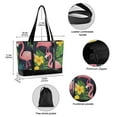 thumbnail image 2 of FORMRS Canvas Laptop Tote Bag for Women with 15.6" Computer Compartments Shoulder Handbag, Flamingo Pattern, 2 of 7