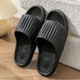 thumbnail image 4 of PEASKJP Mens Comfort Slide Sandals Non-Slip Pillow Sandals Memory Foam Slide Sandals Waterproof Slip On Sandals Black 43, 4 of 5