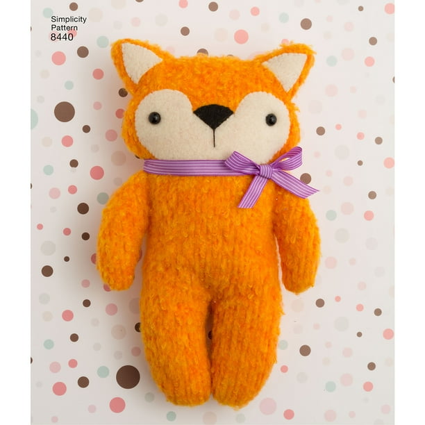 simplicity one size stuffed animal pattern