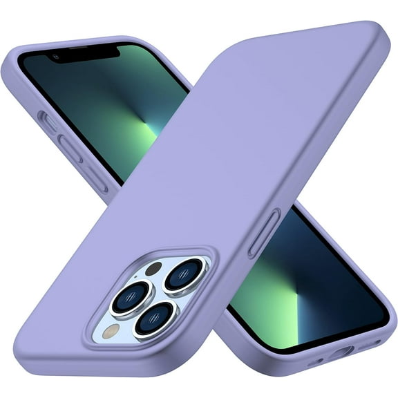 ImpactStrong Heavy Duty Silicone Case for iPhone 13 Pro [Drop Protection] Rubber Gel Cover with [Soft Anti-Scratch Microfiber Interior] Shockproof Phone Case for iPhone 13 Pro 6.1 Inch - Light Purple