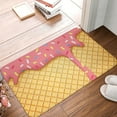 thumbnail image 4 of Goofa 16"x24" Inches Pink Ice Cream Doormats for Outdoor Entrance - Non-Slip Welcome Mat, Heavy Duty Door Mats Outdoor, Spring Doormat, 4 of 9