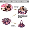 thumbnail image 2 of Fashionable Full-Print Drawstring Cosmetic & Makeup Bag – Large Portable Makeup Organizer with Inner Zipper Pocket & Mesh Compartment, Travel Toiletry Bag for Women, 2 of 5