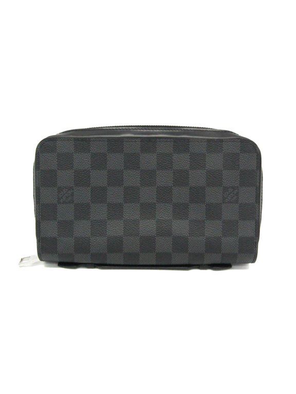 Pre-Owned Louis Vuitton Damier Graphite Zippy XL N41503 Men's Damier Graphite Long Wallet...