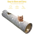 thumbnail image 4 of Leyfeng Tunnel, Collapsible Cat Tunnel Fun Interactive Toy for Cats and Rabbits Large Oxford Cloth Tunnel with Peek Holes and Fluffy Ball Glow-In-The-Dark 25*120cm Rabbit Tunnels for Indoor Bunnies, 4 of 9