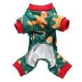 thumbnail image 5 of FNNMNNR Dog Pajamas Christmas for Small Medium Dogs Gingerbread Man Dog Pjs Stretchable Soft Material for Holiday, 5 of 5