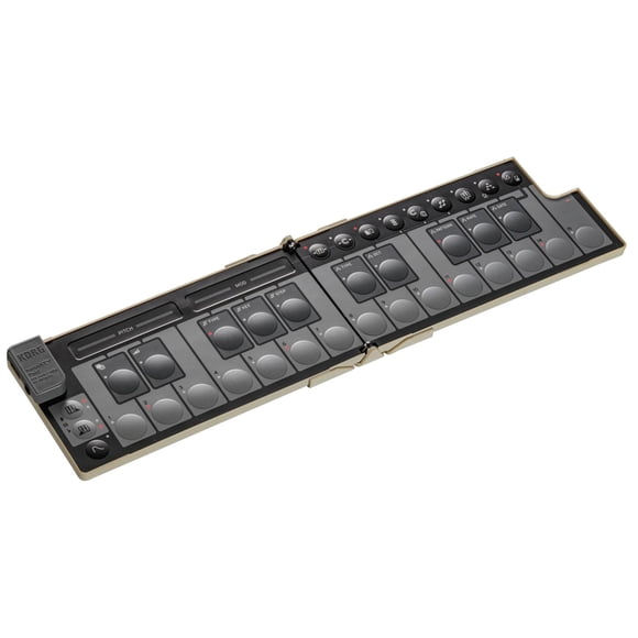 Korg NanoKEY Fold - Controlador plegable de 25 teclas MIDI para teclado con USB-C y TRS-MIDI, color