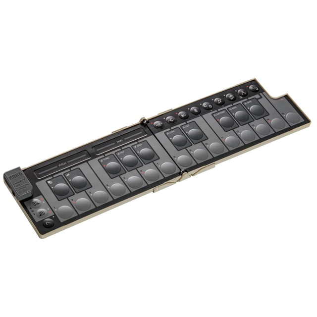 Korg NanoKEY Fold - Controlador plegable de 25 teclas MIDI para teclado con USB-C y TRS-MIDI, color