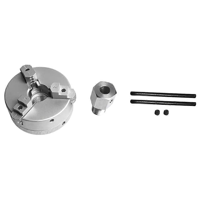 Mini Three Jaw Chuck for Lathe Bench Grinder Electric Drill Aluminum Alloy Self Centering Woodworking Turning Chuck C
