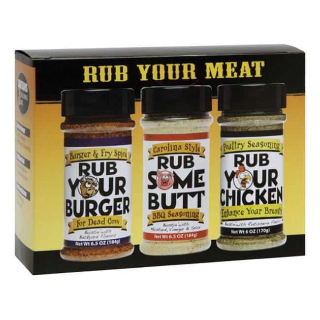Rub Your Meat OW89065 6.5 oz Championship BBQ Seasoning Gift Pack