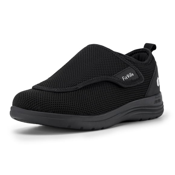 FitVille Women's Wide Walking Shoes for Swollen Foot Seamless Cushioned Diabetic Shoes