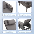 thumbnail image 6 of Gymojoy Patio Rattan Lounge Chair Set of 2,Adjustable 5 Position Backrest Patio Chairse,Outdooe Recliners for ackyard Porch Deck (Gray), 6 of 14