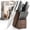 Silver + Walnut, variant on 14Pieces High Carbon Steel Kitchen Knife Set with Wood Block & Sharpener, Rust-Resistant Professional Chef Knives for Cooking, Grilling & Gifting