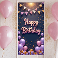 thumbnail image 6 of Yatrandify Glitter Happy Birthday Balloon Banner for Celebration Party Decoration Event Background, 6 of 7