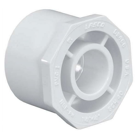 15 pc, Zoro Select PVC Reducing Bushing, Spigot x Socket, 3/4 in x 1/2 in Pipe Size