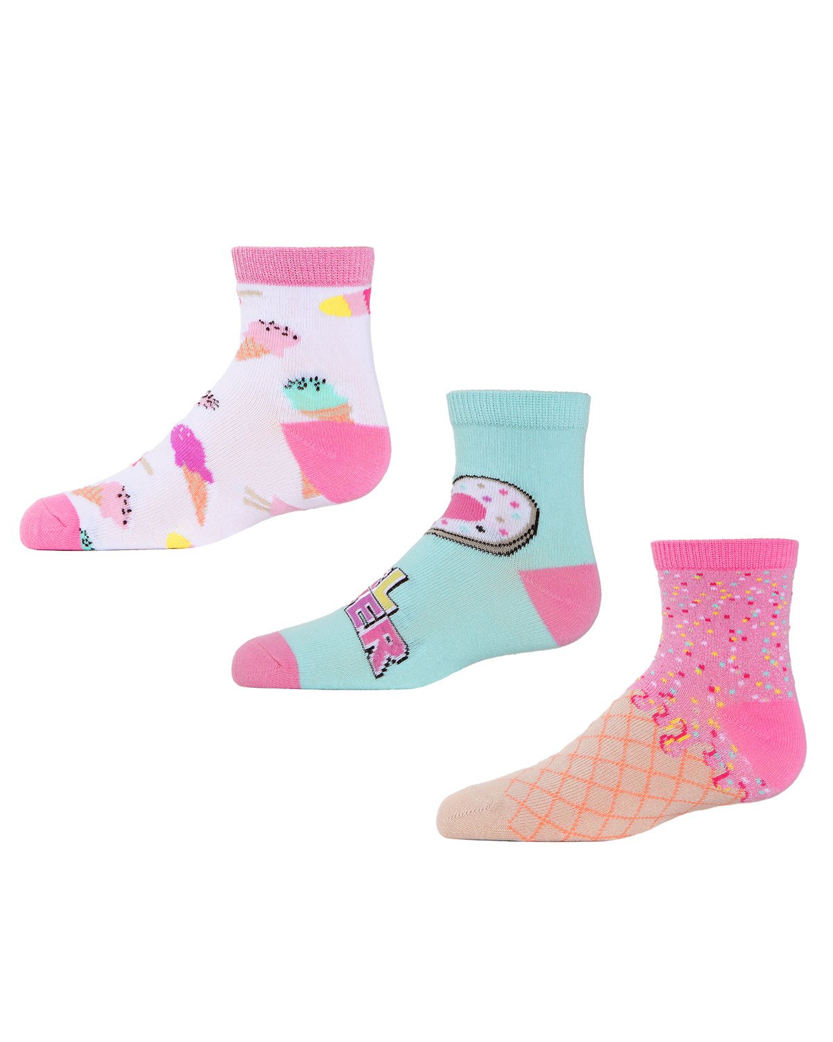 MeMoi MeMoi Ice Cream Ankle Socks 3Pack Socks for Girls by MeMoi 7