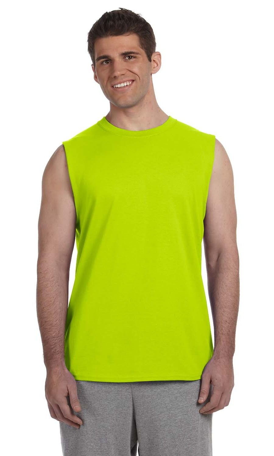 Gildan - The Gildan Adult Ultra Cotton 6 oz Sleeveless T-Shirt - SAFETY ...