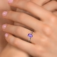 thumbnail image 4 of Gem Stone King 925 Silver and 10K Yellow Gold Purple Amethyst Engagement Ring for Women | 0.95 Cttw | Octagon 7X5MM | Gemstone February Birthstone | Size 9, 4 of 6