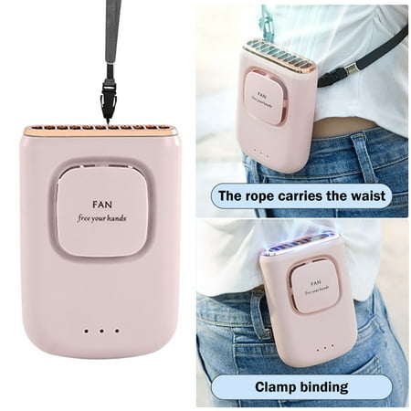 

NBHOME Neck Fans Bladeless Lazy Hanging Waist Fan Sling LED Display Usb Charging Portable Fan Mini Fan Gifts for Women Men