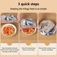 thumbnail image 2 of Bxaolu 100pcs Reusable Aluminum Foil Heat Lid, Kitchen Insulation Cover, Fruit Cling Wrap, Aluminum Foil Food Wrap, 2 of 9