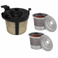 thumbnail image 1 of 2 tazas reutilizables K y cesta de filtro de caf&eacute; compatibles con la cafetera Ninja Dual Brew y accesorios para cafetera Ninja Pb051 y Ninja Pb 041, negro, 1 of 6