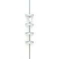 thumbnail image 3 of Better Living Products HiRISE 4-Shelf Tension Shower Caddy with Mirror, White, 3 of 3