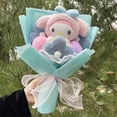thumbnail image 5 of My Melody Kuromi Cinnamoroll Hello Kitty Plush Doll Toys Creative Handmade Sanrio Bouquet Valentine Christmas Graduation Gifts, 5 of 7