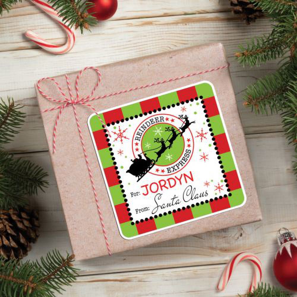 Personalized Special Delivery From Santa Gift Sticker Set