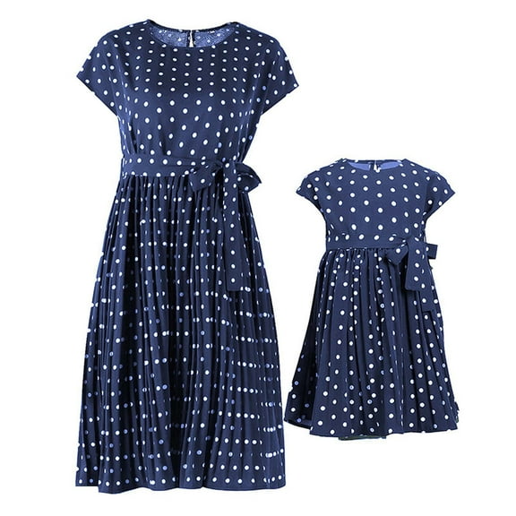 Odeerbi Mommy And Me Dresses Matching Outfits Polka Dot Dress Holiday Leisure Loose And Elegant Dress Sold Separately