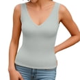 thumbnail image 6 of SwiftWear Women's V-Neck Sleeveless Summer Basic Tank Tops Casual Going Out Tops Low Back Everyday Layering & Outerwear, 6 of 6