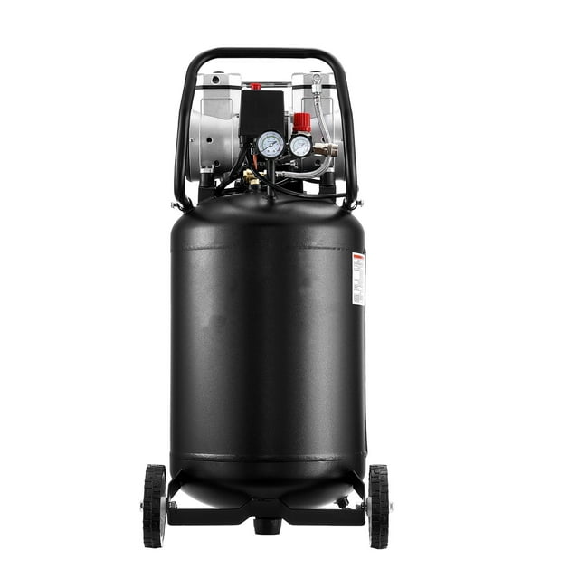 KFFKFF Compresseur d'Air de 14 Gallons, 2 Hp 4,3 CFM à 90 Psi, Réservoir de Compresseur d'Air Sans Huile à Pression Max 125 Psi, Portable sur Roues pour Réparation Automobile, 120 V