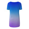 thumbnail image 5 of IROINNID Fashion Women Summer Gradient Loose Comfy Round-Neck Women T-Shirt Short Sleeve Casual Blouse Spring, 5 of 5